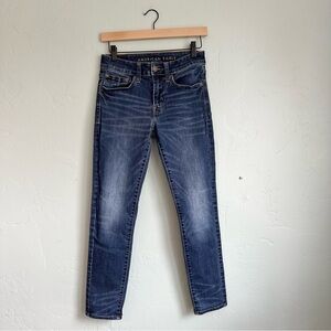 American Eagle Outfitters Women's Blue Skinny Jeans‎ Size 28 Next Level Flex